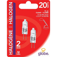 Globe - Ampoules à halogène G4, 20 W, paq./2-20 Watts, 12 Volts