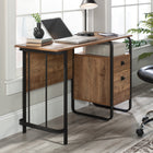 Sauder - La Collection Station House Bureau - Finition Etched Oak-Finition Etched Oak, Bois d'ingenierie, Metal