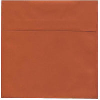 JAM Paper Enveloppes simples carrées, 8,5 x 8,5 po, orange foncé, 250/paquet-Enveloppes simples orange foncé