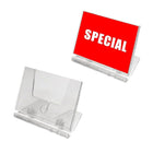 Porte-enseigne de comptoir Futech, 2 "L x 2-1 / 2" H, transparent, 10 / paquet-Taille: 2 "L x 2-1 / 2" H