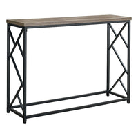 Monarch Specialties - 3533 Table D'Appoint 44 po L - Console D'entrée Taupe/Noir-Surface moderne et stylée d'aspect bois en taupe