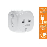 LOGiiX - Adaptateur World Traveler LGX-10280, blanc-Cette minuscule unité tout-en-un permet de brancher l’adaptateur dans plus de 150 pays et peut prendre en charge jusqu’à deux appareils en même temps pour plus de commodité.