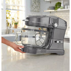 Kenmore Elite - Ovation batteur sur socle de avec couvercle pour verser - 5 qt - gris métallique-Le moyeu d’alimentation intégré est compatible avec les accessoires KitchenAid en option tels que le spiraliseur de légumes, le hachoir à viande et la machine à pâtes