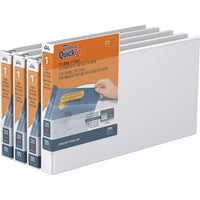 QuickFit Reliure View robuste, format légal, 8,5 po x 14 po, orientation paysage, 1 po, anneaux ronds, Blanc, paquet de 4-3 Reliure À Anneaux