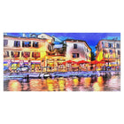 Designart – Café sur la Côte d’Azur, toile étirée (PT2039)-Impression