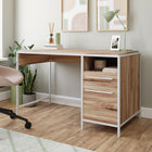 Sauder - La Collection Nova Loft Bureau - Finition Kiln Acacia-Finition Kiln Acacia, Bois d'ingenierie, Metal