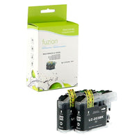 fuzion - Brother LC-203BK (LC203BK) Cartouche D'Encre Compatible - Haut Rendement - Noir - Paquet de 2-Couleur d'encre: Noir