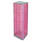 Azar Displays – Présentoir de plancher pivotant à panneaux perforés sur 4 côtés, 60 x 16 po, rose (700405-PNK)-Tour carrée pivotante