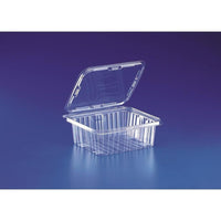 Contenants à charnière Safe-T-Fresh en polyéthylène à altération évidente, fermeture résistante, 64 oz, transparent, 150/boîte-Transparent