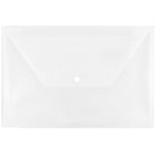 JAM Paper Enveloppes originales format légal avec fermeture à pression, 9 1/2 x 14 1/2 po, transparent, paquet de 12-Transparent