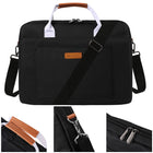Vangoddy Sac de transport à bandoulière avec poignée pour ordinateur portable 14 po - Noir-Poche avant généreuse pour stationnaire, chargeur, câble, portefeuille, téléphone portable et autres nécessités lors de vos déplacements