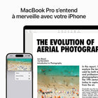 Apple - MacBook Pro 14 po - M3 Pro - 18 Go - 512 Go SSD - Noir infini - Anglais-Caméra et audio de pointe - Faites-vous bien voir et bien entendre avec la caméra FaceTime HD 1080p, le réseau de trois microphones de qualité studio et le système à six haut-parleurs avec Audio spatial.