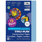 Papier de construction Pacon Tru-Ray, 9" x 12", bleu ciel, 500 feuilles-Le papier au sulfite épais 100 % teint en cuve est parfait pour tout projet d'art et d'artisanat