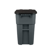 Rubbermaid® – Contenant de recyclage mobile BRUTE 50 (FG9W2700GRAY) -Poignée arrière ergonomique conçue pour une manipulation confortable