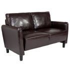 Flash Furniture – Canapé capitonné Candler Park, brun-Rembourrage LeatherSoft brun