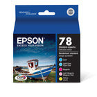 Epson – Cartouches d'encre de couleur 78, paquet de 5-Comprend des cartouches cyan, cyan pâle, magenta, magenta pâle et jaune.