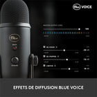 Blue Yeticaster Professional Broadcast Bundle - Black-Onboard audio controls: Studio controls for headphone volume, pattern selection, instant mute and mic gain put you in charge of the recording process, simply plug 'n play via the included USB cable