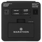 Marathon – Horologe de table atomique avec veilleuse automatique, indique confort et chaleur, noir -Indicateur de confort et chaleur