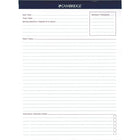 Cambridge® – Bloc-notes de réunion Headstrip, 8 1/2 po x 11 3/4 po, 70 feuilles-Bloc-notes d'affaires offrant des feuilles de réunion lignées qui permettent la prise de notes structurée pendants les réunions quotidiennes