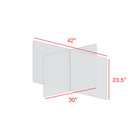Diviseur de table à 4 voies Mark Maker - 42" L x 30" L x 23,5" H - Acrylique transparent 1/4" - Pas de traversées-Fabriqué à partir d'acrylique transparent de 1/4".