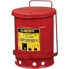JustriteMD – Poubelles à déchets huileux, 6 gal, 11 7/8 x 15 7/8 po, rouge-Les poubelles à déchets huileux conformes aux normes de l’OSHA sont essentielles lorsque des chiffons imbibés de solvants et des chiffons d’essuyage sont utilisés