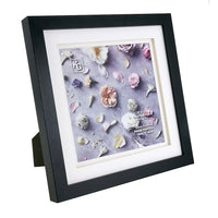 Kiera Grace – Cadre KG Morgan avec passe-partout double – 9 x 9 po, blanc-Cadre pour photo 18cm x 18cm (7" x 7"): l'ouverture mesure 25cm x 25cm (10" x 10"). Gardez tous vos souvenirs dans de beaux cadres. Vous pouvez placer une photo 18cm x 18cm (7"x 7") dans ce magnifique cadre photo