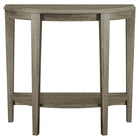 Monarch Specialties - 2452 Table D'Appoint - 36 po L/Console Taupe Fonce-Fini tendance de style vieux bois taupe foncé