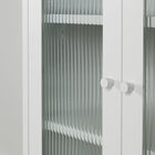 South Shore - Eddison - Armoire de rangement à portes vitrées - Blanc-Entretien: Nettoyer les taches avec un chiffon humide