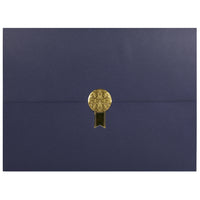 St. James - Porte-certificats/porte-documents - Sceau d'or avec un ruban d'or - bleu marine - paquet de 5-Ajoutez une touche d'élégance, de cérémonie et de sincérité à l'attribution de reconnaissance