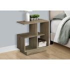 Monarch Specialties - 2095 Table D'Appoint - 24 po H - Taupe Fonce-Design contemporain ideal pour espaces restreints