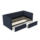 Lit de jour Urban avec espace de rangement, Linge bleu-1