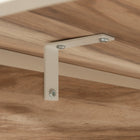 Sauder - 426475 La Collection Bergen Circle Voile de fond - Finition Kiln Acacia-Se fixe aux 72 po tables de bureau 426297 ou 426298.