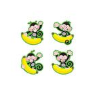 Trend Enterprises 3" DieCut Monkeys and Bananas Mini Accents-Les petits singes ont une grosse peau ! Espace d'écriture pour les noms, les tâches, la reconnaissance ; mettre en valeur le travail des élèves.