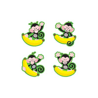 Trend Enterprises 3" DieCut Monkeys and Bananas Mini Accents-Les petits singes ont une grosse peau ! Espace d'écriture pour les noms, les tâches, la reconnaissance ; mettre en valeur le travail des élèves.