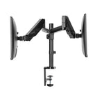 Uplite Support de Bureau Pour Double Moniteurs Avec Bras Ajustables Et Articulés, Pour 2 Ecrans de 17" - 32"-Pince de bureau - S'installe à l'arrière de votre bureau via une pince en C (jusqu'à 3,15” d'épaisseur) ou un support à œillets (jusqu'à 1,57” d'épaisseur) en option