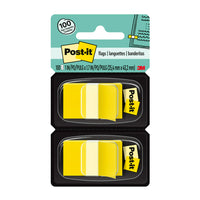 Post-it - Drapeaux 1 po x 1,7 po - Jaune - 50 Drapeaux/Distributeur - 2 Distributeurs/Paquet-Languettes adhésives Post-it jaunes  