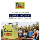 Coors Banquet - Glacière rétro avec ouvre-bouteille - 13 L-Poignée de transport autobloquante
