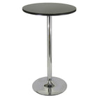 Nicer Furniture - table de bar ronde de 28 po - base chromée-Une table légère et polyvalente qui peut s'adapter à différents environnements : bars, bistros, restaurants et lieux événementiels