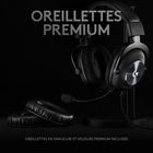 Logitech - Casque de jeu G PRO X avec Blue VO!CE - PC, Xbox One, PS5, PS4 - Noir-Construction résistante en acier et en aluminium - Le cadre et la construction en aluminium et en acier sont confortables, résistants et robustes.