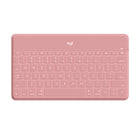 Logitech - Clavier Keys-To-Go Bluetooth pour iPhone, iPad et Apple TV - Rose-Le Keys-To-Go de Logitech est un clavier super fin et super léger que vous pouvez garder avec vous tout au long de la journée, que ce soit pour travailler ou apprendre depuis le jardin ou au bureau.
