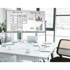 Luxor Mobile magnétique double-face fantôme grille tableau blanc, 72 po x 40 po-Tableau réversible qui se retourne facilement pour deux fois la surface d'écriture