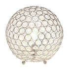 Lampe de table Elegant Designs à paillettes boule de cristal de 10 pouces, chrome-Ampoule à base de candélabre Tybe B de 40 watts vendue séparément