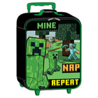 Bioworld - Mallette Pilote 14" - Minecraft-Poignée de traction réglable qui s'étend et se rétracte, fermeture éclair lisse et durable, roues en ligne pour une mobilité facile et une poignée souple pour un confort accru