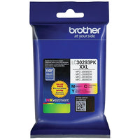 Brother – Cartouche d'encre tricolore jaune/cyan/magenta LC302, paq./3 (LC30293PKS)-C/M/J