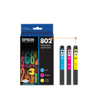 Epson - Cartouche d'encre Ultra 802 - Capacité standard - Cyan/Magenta/Jaune-Manipulation sans souci - impressions résistantes au maculage, à la décolouration et à l’eau