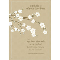 Millbrook Studios – Cartes de souhaits et enveloppes, On The Loss Of Your, 5 3/8 x 7 3/4 po, 18/paquet (06895)-Imprimé sur papier cartonné non couché