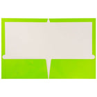 JAM PaperMD – Chemises de présentation à 2 pochettes plastifiées et lustrées, vert lime, 100/paquet-Capacité : 200 feuilles