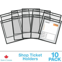 QuickFit – Pochette standard pour formulaires d'atelier, 9 po x 12 po, bordure noire, paq./10-Aide à réduire le gaspillage de papier et les frais de fournitures en salle de classe 