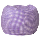 Flash Furniture – Fauteuil poire solide pour enfants, petits pois, croisé de coton, bleu lavande-Fauteuil poire taille enfant