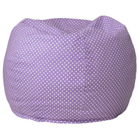 Flash Furniture – Fauteuil poire solide pour enfants, petits pois, croisé de coton, bleu lavande-Fauteuil poire taille enfant